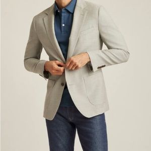 Bonobos Unconstructed Wool Blazer + Suit Pants- Tan/Khaki
